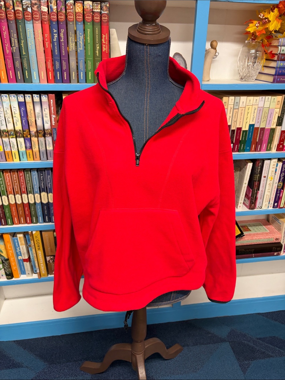 Victoria secret pink quarter zip fleece size large